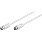 Cable coaxial Genérica 5 m blanco macho a hembra para antena TV