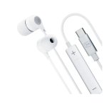 Auriculaires 3MK Wired USB-C filaires avec micro, télécommande et contrôle du volume Blancs