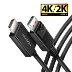 Câble HDMI AXAGON RVD-HI20C2 1,8 m DisplayPort HDMI 2.0b Noir
