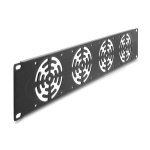 Tapa trasera Delock 67416 con 4 ventiladores integrados para rack 19" 2U metal gris oscuro