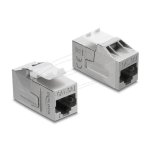Módulo Keystone Delock 91122 RJ-45 Cat6a Zinco Plano Prata Branco