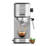 Cafetera Espresso Solac Taste Slim Pro Inox 1L 20 Bares con vaporizador y calienta tazas
