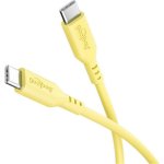 Cable Goobay 77742 USB-C 1,5 m Jaune Silicone Charge Rapide