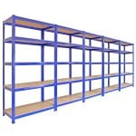 Estantería MonsterShop T-Rax Azul 5 Módulos 900x450x1800 mm Sin Tornillos