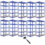 Estantería metálica MonsterShop Q-rax azul 5 niveles 90x50x182,5 cm alta resistencia