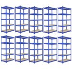 Estantería metálica MonsterShop T-rax azul 120x45x180 cm 5 niveles 280 kg