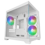Mars Gaming Mc-view3 Caja  Microatx Cristal Templado Panorámico 3x Ventiladores Argb 120mm Blanco