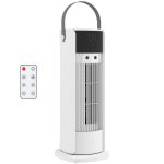 Homcom Ventilador De Escritorio Con Niebla, Luz Rgb 3 Velocidades Oscilación