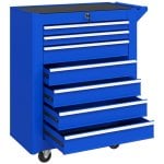 Durhand Carro De Herramientas Con 7 Cajones Cerraduran Ruedas Azul