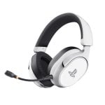 Auriculares Trust GXT 499W Forta inalámbricos USB para gaming PS5 con micrófono desmontable blancos