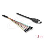 Adaptador Delock 63989 USB 2.0 TTL cabo 1,8 m preto