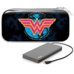Funda Rígida Nacon Wonder Woman Lazerbuilt para Nintendo Switch ultrarresistente +  Powerbank 8000mAh