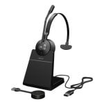 Auriculaires Jabra Engage 55 SE Mono sans fil DECT USB-A pour bureau avec micro et réduction de bruit noirs