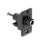 Connecteur Delock 91121 DC 5.5 x 2.5 mm Femelle Mâle Plat Noir