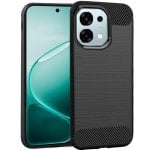 Funda für Handy Cool Carbon Look Stoßfest TPU Schwarz für OPPO A6 Pro 5G