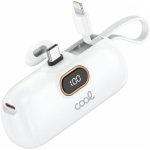Batterie Externe Cool Capsule 5000 mAh Blanc LED Écran Intégré