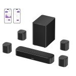 Barra Sound Ultimea Aura S4T 7.1 Canali Bluetooth Subwoofer SurroundX Nera