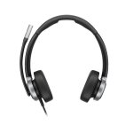 Auriculaires Poly Mission 625 filaires USB-C USB-A Bureau Réduction de Bruit Noirs