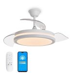 Ventilador de techo con luz LED 3NOD CONCEPT con aspas retráctiles y control por app