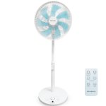 Ventilateur sur Pied Grunkel FS-14T 25W 35cm 12 Vitesses Ultra Silencieux Télécommande Minuterie