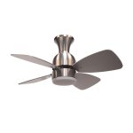 Ventilador de techo Lumit Fresco 4 aspas níquel Ø81x35 cm