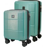 Tandem Set 2 Maletas Expandible Palma 16" 20" Abs Ruedas Dobles 360º Verde Ópalo