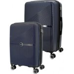 Tandem Set 2 Maletas Teide Pp Expandible Cabina 41l Mediana 76l Azul Marino Ruedas 360