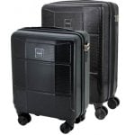 Tandem Set 2 Maletas Cabina Expandibles Abs 16" 30l Y 20" 41l Ruedas Dobles 360º Negro
