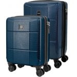 Tandem Palma Set 2 Maletas Cabina 16 Y 20 Pulgadas Expandibles Azul Marino Ruedas 360