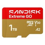 Tarjeta microSD SanDisk Extreme GO 1 TB UHS-I U3 V30 240 MB/s Oro Rojo
