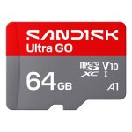 Cartão Sandisk Ultra GO 64GB UHS-I 140MB/s V10 Cinza Vermelho