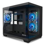 Tour Zolyd Pulsar Noir Transparent micro ATX Mini-ITX RGB Verre Trempe