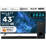 Nilait Luxe 43UD8004SWOS 43" QLED UHD 4K Smart TV WEBOS + Harmony Sound bar Barra de sonido 2.1