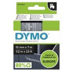 DYMO D1 Standard - White on Transparent - 12mm ruban d'étiquette Blanc sur transparent