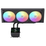 Refrigeración Líquida GameMax Glacier 360 LCD 395mm 3 Ventilatori LED Multicolore
