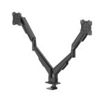 Hama 00220907 Supporto Monitor 2 Bracci Scrivania 17-35" VESA 75x75-100x100 Max 15Kg