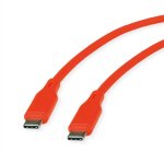 Kabel ROLINE 11.02.9124 USB-C USB 2.0 1 m Orange Silikon