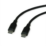 Kabel ROLINE 11.02.9120 USB-C 1 m USB 2.0 Schwarz Silikon