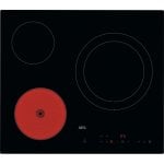 Placa vitrocerámica AEG HRB63321CK 60 cm 3 zonas controles táctiles
