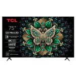 TV TCL QD Mini LED 75C69K 75" 4K UltraHD 120Hz Smart TV Google TV Dolby Vision IQ HDR10+ Onkyo