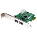 Carte Réseau Transcend TS-PDU3 PCIe USB 3.0 2 Ports 5 Gb/s Vert