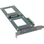 Tarjeta de Interfaz InLine 76660O PCIe 3.0 U.2 64 Gb/s NVMe Dual SSD