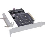 Netzwerkkarte InLine 76660N PCIe M.2 NVMe 64 Gb/s LED Low Profile