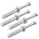 Wandbefestigungsset Weiss 4537 8 mm 80 mm Allen silber