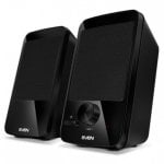 Altavoces Sven 2.0 filaires 4 W avec LED et contrôle rotatif noir