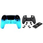 Mando PlayStation 5 SONY DualSense HyperPop Collection Inalámbrico Rythm Blue +  Indeca Controller PREMIUM PACK Cargador y Accesorios para PS5 USB-C Negro 11012214  + 10977296