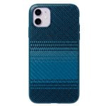 Funda para móvel Fibra de Carbono Azul Escuro Antichoque para iPhone 11