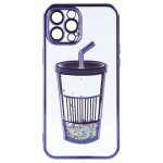 Funda Bumper Con Vaso De Purpurina Para Iphone 12 Pro Max