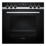 Cuisinière Siemens iQ300 EQ521KA11 induction 4 zones four 71L noir