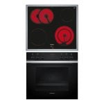 Fogão Siemens iQ300 4 zonas vitrocerâmica forno elétrico 71L